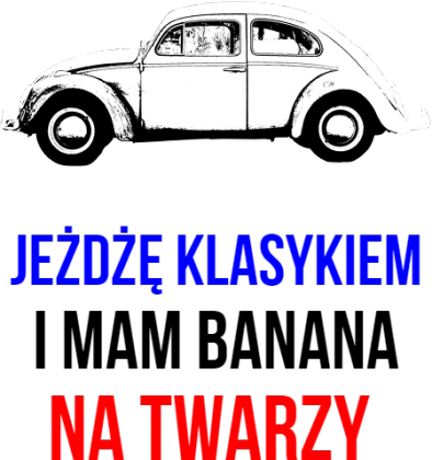 Kubek - Jeżdżę klasykiem i mam banana na twarzy - Garbus