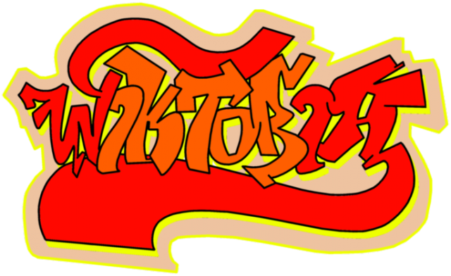 Wiktoria koszulka z imieniem dla dziewczynki 3. Graffiti