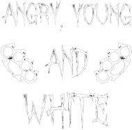 Damska koszulka logo Angry, young and white