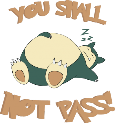 Snorlax "You shall not pass!" Koszulka męska Pokemon