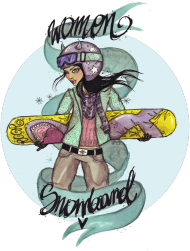 Women Snowboard na zakpy