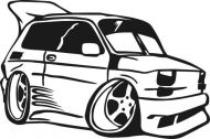 Fiat tuning-koszulka biała