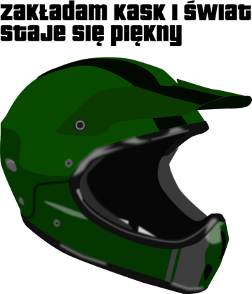 zakladam kask+kask-koszulka męska
