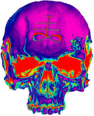 psychedelic skull