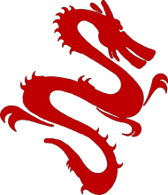 Maseczka ochronna z nadrukiem. Nadruk, grafika: „Chiński smok, dragon”.