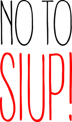 Kubek "No to SIUP" - nadruk