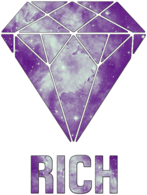 Space Rich Fiolet - nadruk
