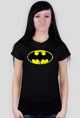 KOSZULKA t-shirt damska BATMAN wersja grunge DUŻE LOGO - Shirt4Everyday