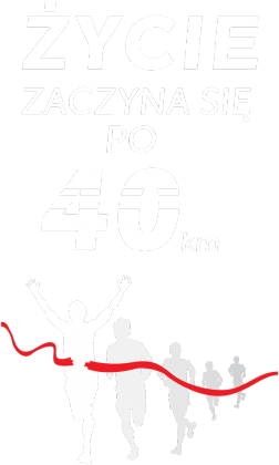 KOSZULKA t-shirt męski DLA BIEGACZY "ŻYCIE ZACZYNA SIĘ PO 40km" maraton