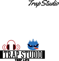 Kubek - TrapStudio logo , napis "TrapSudio"
