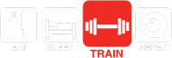 Bluza - Eat Sleep Train Repeat - v1 - white/red