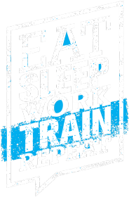 Koszulka Eat Sleep Work Train Repeat - White/Blue