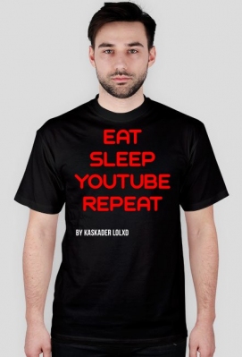 Koszulka EAT, SLEEP, YOUTUBE, REPEAT - Sklep Kaskadera