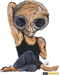 Koszulka bez rękawów męska Alien - Joga