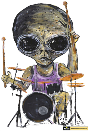 Koszulka bez rękawów męska Alien - Perkusja