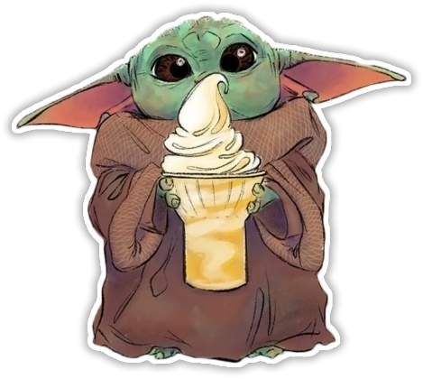 Baby Yoda Ice Cream Star Wars - damski tshirt