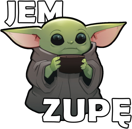 Baby Yoda Mandalorian Jem Zupę V2