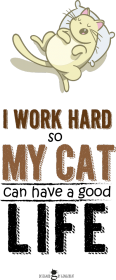 Koszulka męska - I WORK HARD SO MY CAT CAN HAVE A GOOD LIFE
