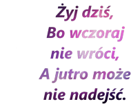 #niezapomnisz- Żyj dziś