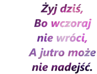 #niezapomnisz- Żyj dziś