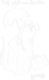 Torba Banksy Szczur z parasolką Tokio czarna