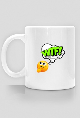 Emoji Emotikon Kubek WTF - Rozmaitości