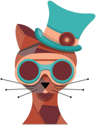 Steampunk Cat – kubek