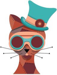 Steampunk Cat – podkładka pod myszkę