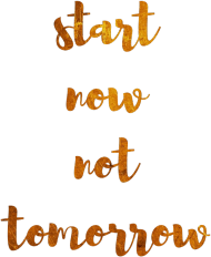 Start now not tomorrow - Bluza #1 - kolekcja GOLD