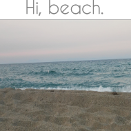 Hi, beach.