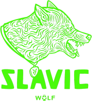 Slavic WOLF toxic green STANDARD - bluza z kapturem