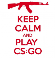 Bluza Kepp Calm And Play CS:GO(czerwony nadruk)
