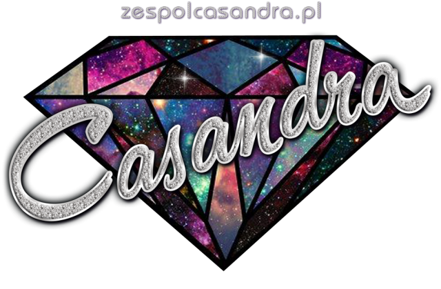 Koszulka V-neck czarna CASANDRA #2 (logo przód)