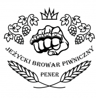 Bluza biała z kapturem - Jeżycki Browar Piwniczny Pener duże logo przód
