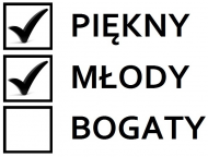 piękny, młody, bogaty