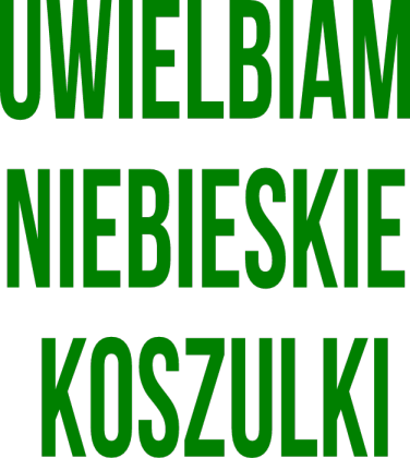 uwielbiam niebieskie koszulki