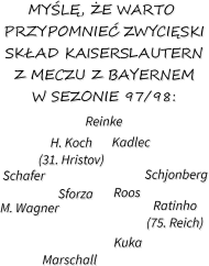 Koszulka: Skład Kaiserslautern 97/98