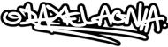 odaxelagnia graffiti logo (białe)