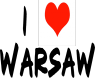 Koszulka z napisem ,,I love Warsaw,,