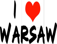 Koszulka z napisem ,,I love Warsaw,,
