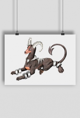 Pokemon - Houndoom plakat - Vickulec Stuff