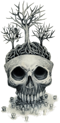 Skull Tree Woman White