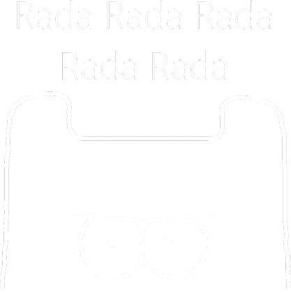 Rada Rada - Koszulka Meska Biale Logo