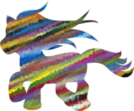 Rainbow pony (różne kolory)