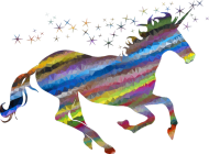 Rainbow horse (różne kolory)
