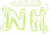 koszulka z seledynowym logo NH