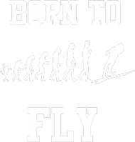 Born To Fly - koszulka, białe nadruki