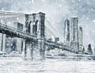 Kolorowa maseczka ochronna wielokrotnego uzytku Zima w Nowym Jorku