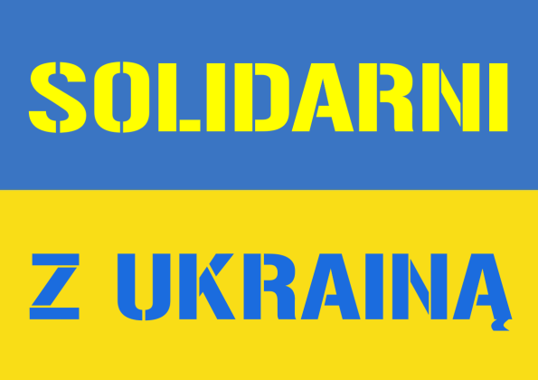 Koszulka damska T-shirt Solidarni z Ukraina