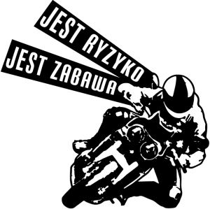 Jest ryzyko, jest zabawa - koszulki dla motocykliktów - Męska - nadruk